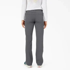 Pantalones frescos de corte recto holgado y con vuelta para mujer