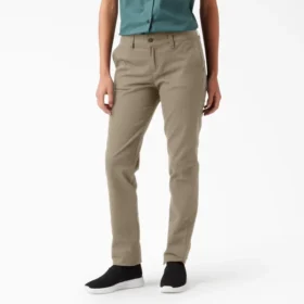 Pantalones pitillo de sarga para mujer