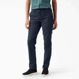 Pantalones pitillo de sarga para mujer