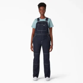Petos de denim con doble refuerzo en las rodillas para mujer