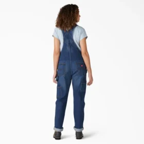 Petos de denim de corte boyfriend para mujer