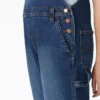 Petos de denim de corte boyfriend para mujer