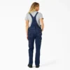 Petos de denim de corte recto con doble bolsillo delantero para mujer