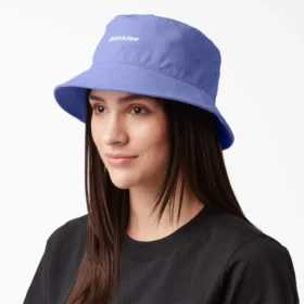 Sombrero de pescador de lona con logotipo en letra cursiva