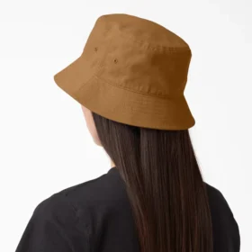 Sombrero de pescador de lona con logotipo en letra cursiva
