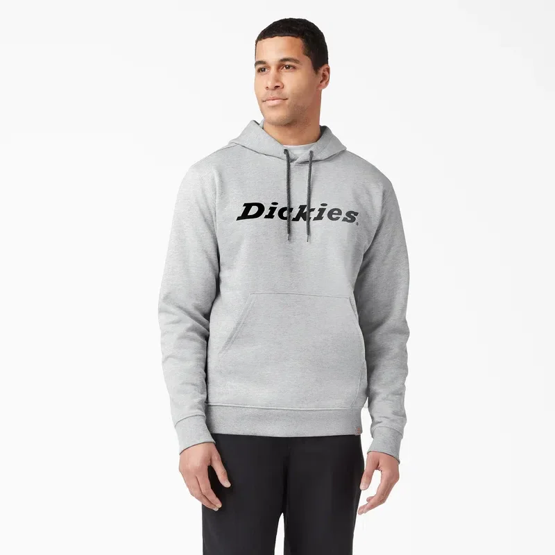 Sudadera con capucha de felpa con logotipo en letra cursiva Sudadera con capucha de felpa con logotipo en letra cursiva