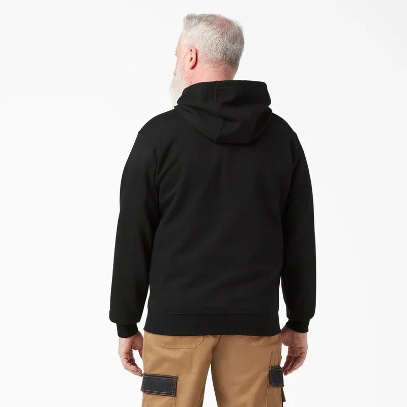 Sudadera con capucha de felpa con logotipo en letra cursiva Sudadera con capucha de felpa con logotipo en letra cursiva