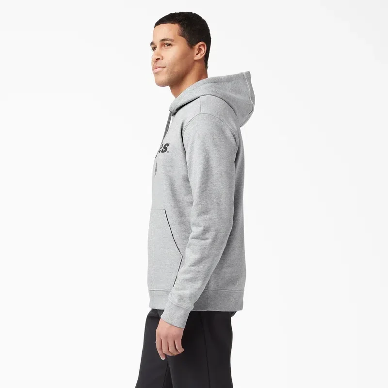 Sudadera con capucha de felpa con logotipo en letra cursiva Sudadera con capucha de felpa con logotipo en letra cursiva