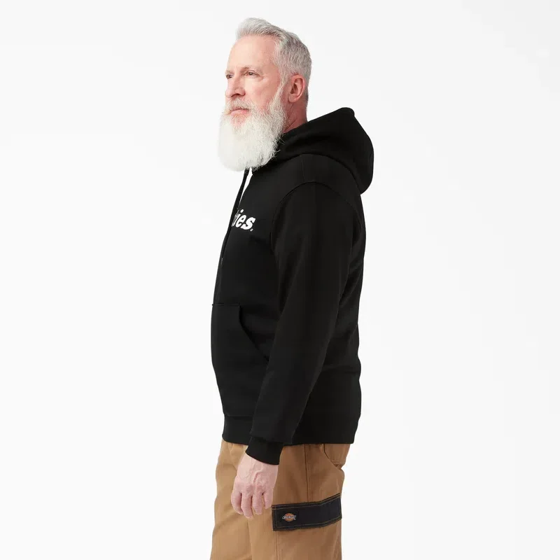Sudadera con capucha de felpa con logotipo en letra cursiva Sudadera con capucha de felpa con logotipo en letra cursiva