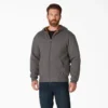 Sudadera con capucha y cremallera completa forrada de felpa de pelo largo