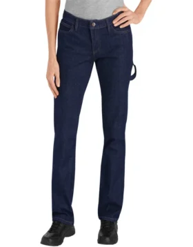 Vaqueros de denim de estilo carpintero industrial de corte holgado para mujer