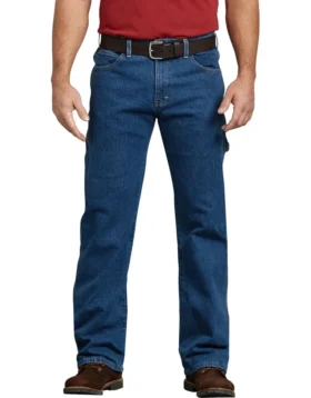 Vaqueros de denim para carpinteros de corte recto y ajuste relajado